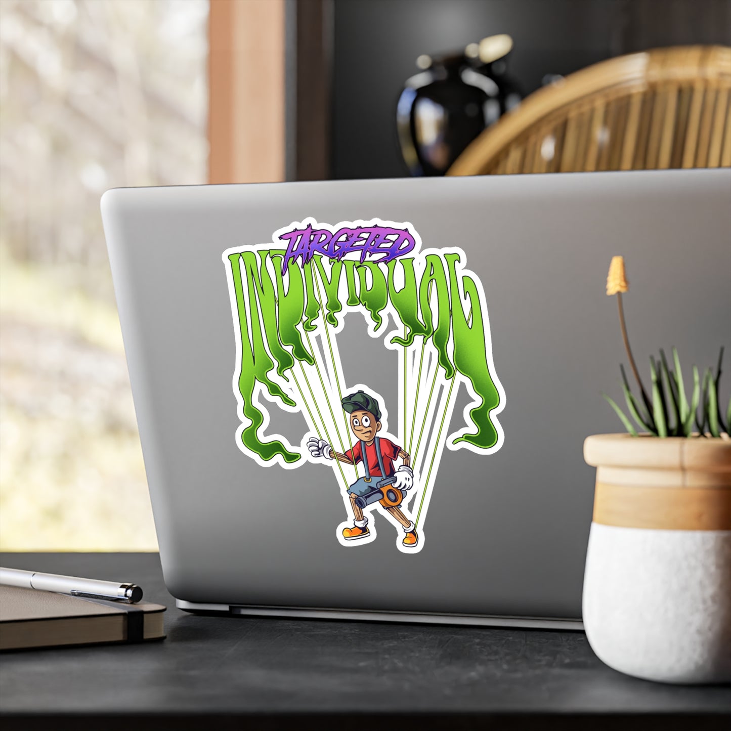 Targeted Individual Parachute Sticker – Kiss-Cut Vinyl Decal