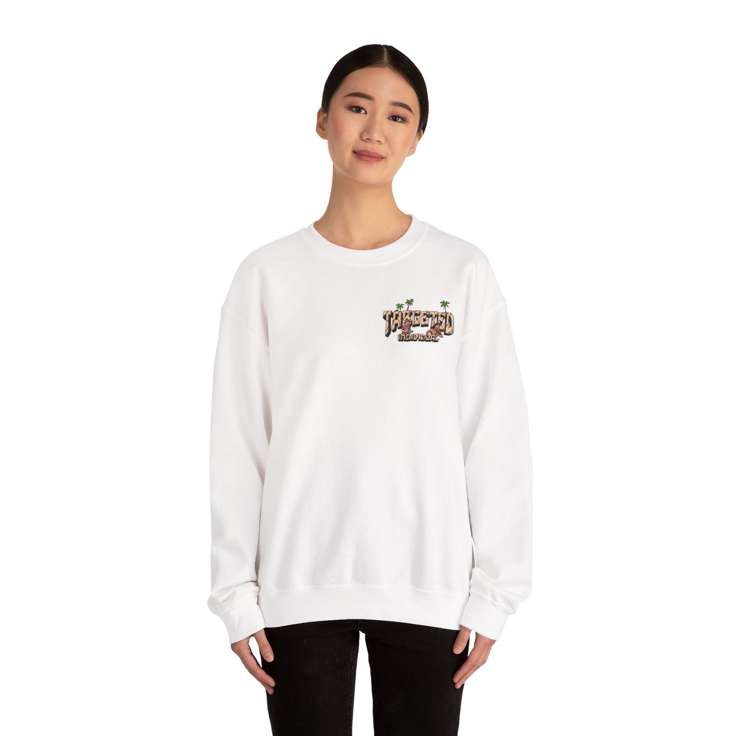 Targeted Hawaii Crewneck Sweatshirt — Vintage Island Surf Graphic