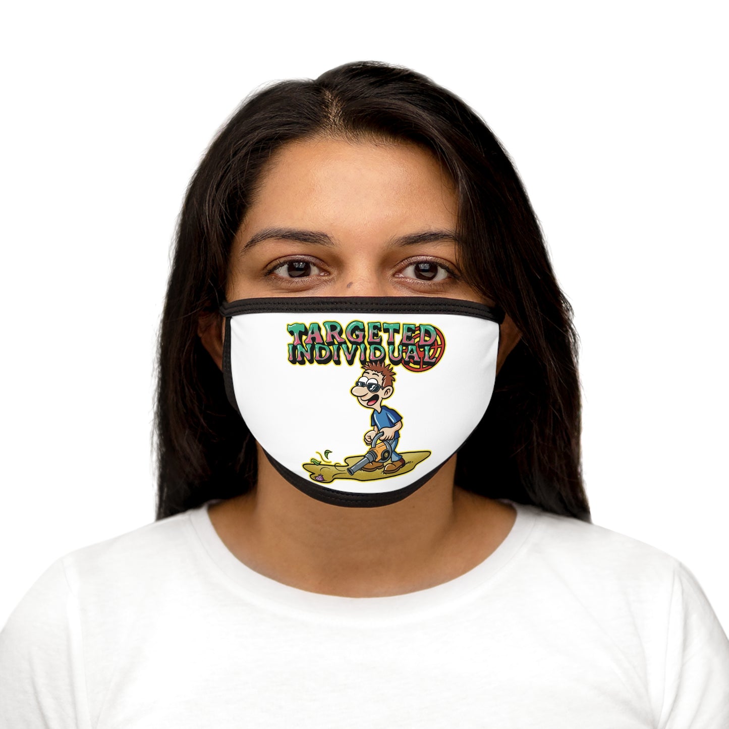 Targeted Individual Face Mask — Funny Cartoon Graphic Mask