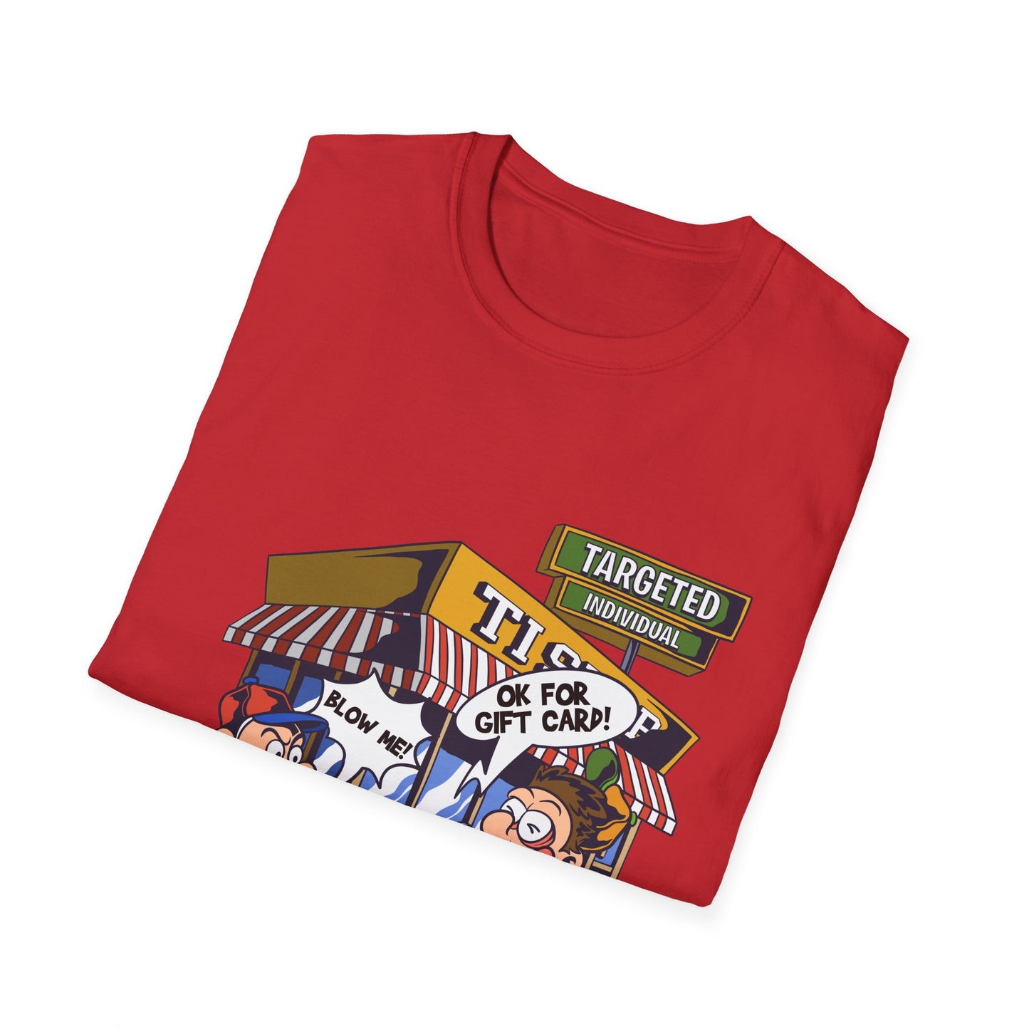 T-Shirt — Cartoon Target Practice Ice Cream Stand Design