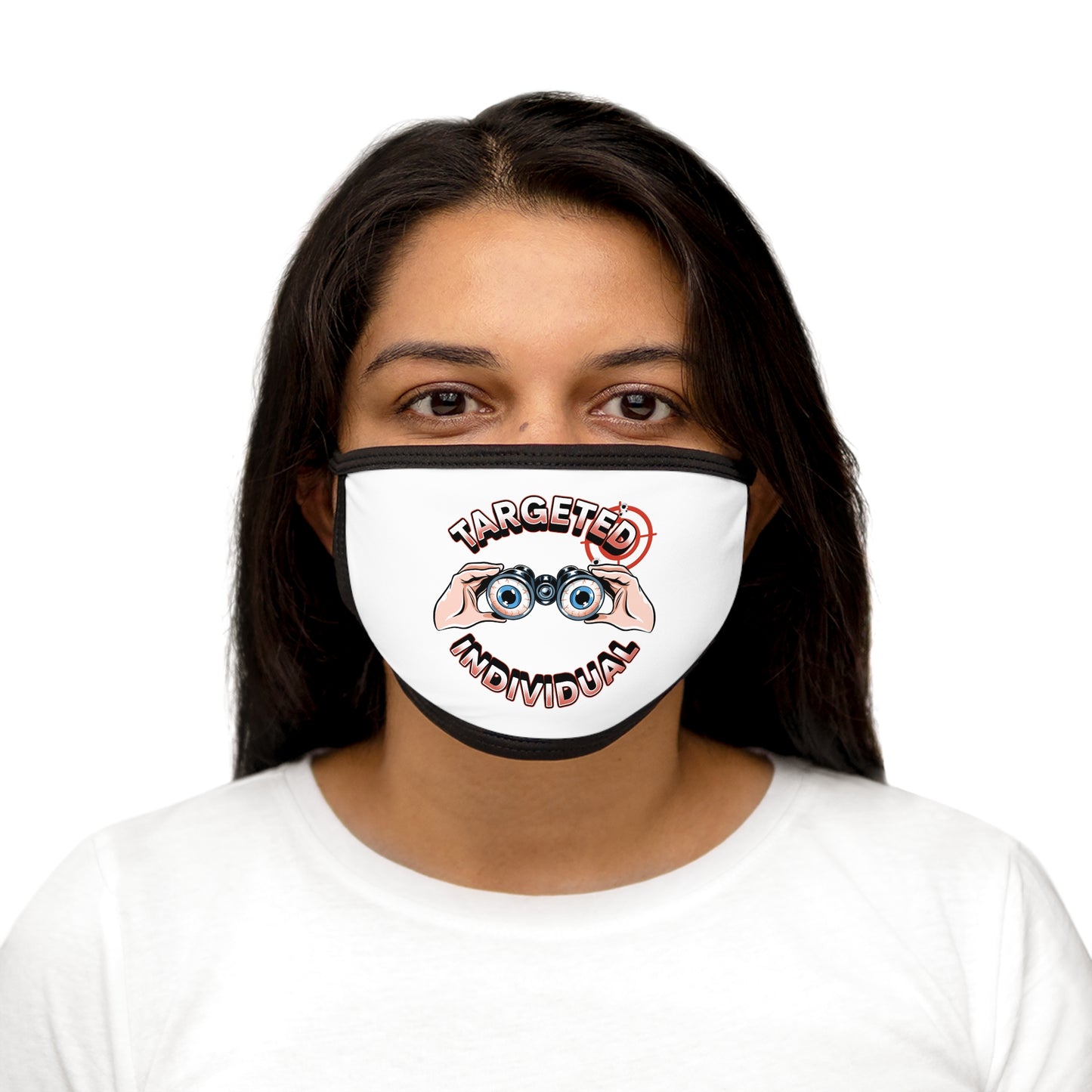 Targeted Individual Face Mask — Binoculars Graphic Mask for Privacy Awareness