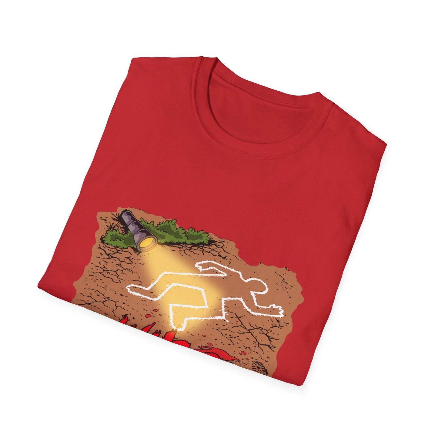 Crime Scene Chalk Outline T-Shirt – "Who's Next?" Graphic Tee