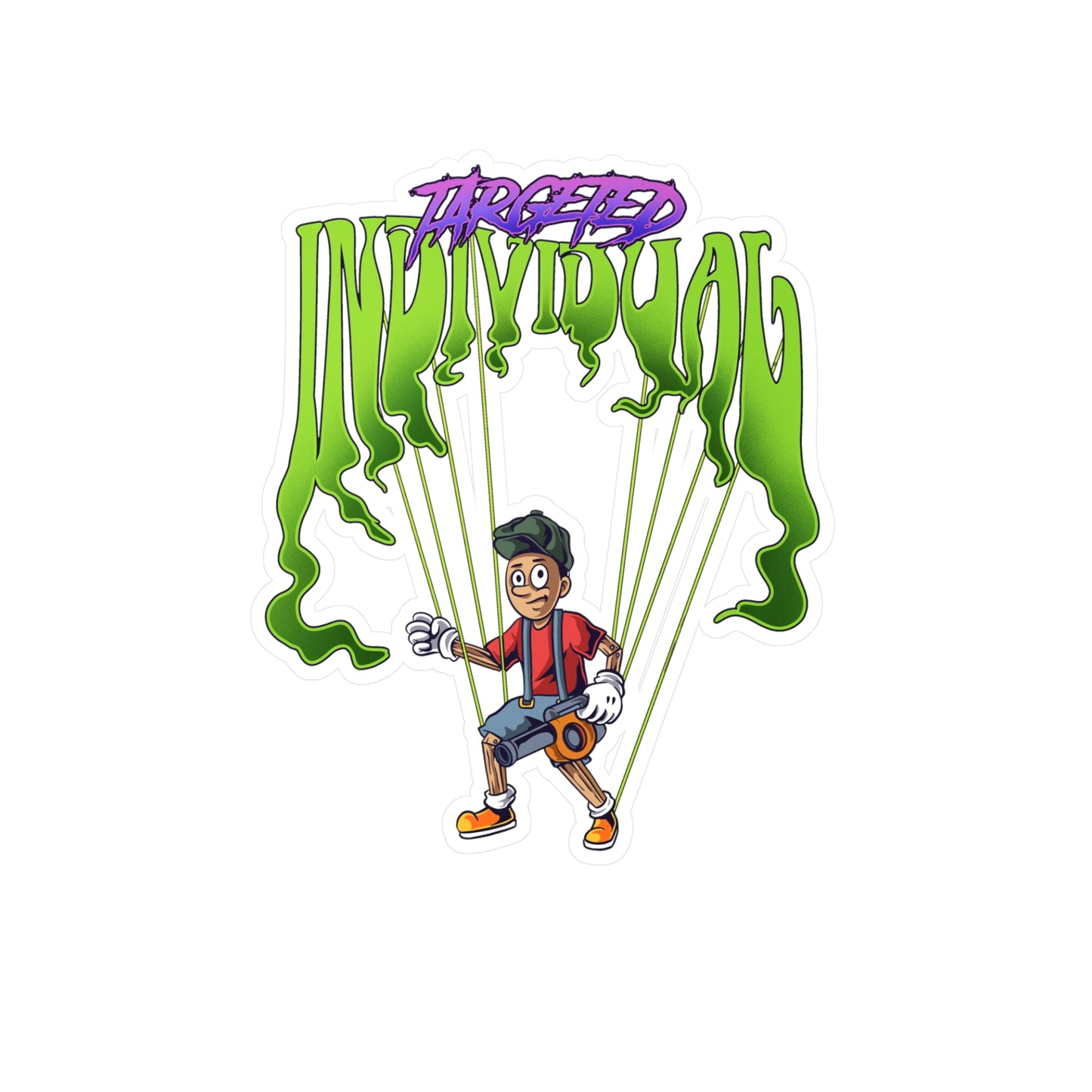 Targeted Individual Parachute Sticker – Kiss-Cut Vinyl Decal