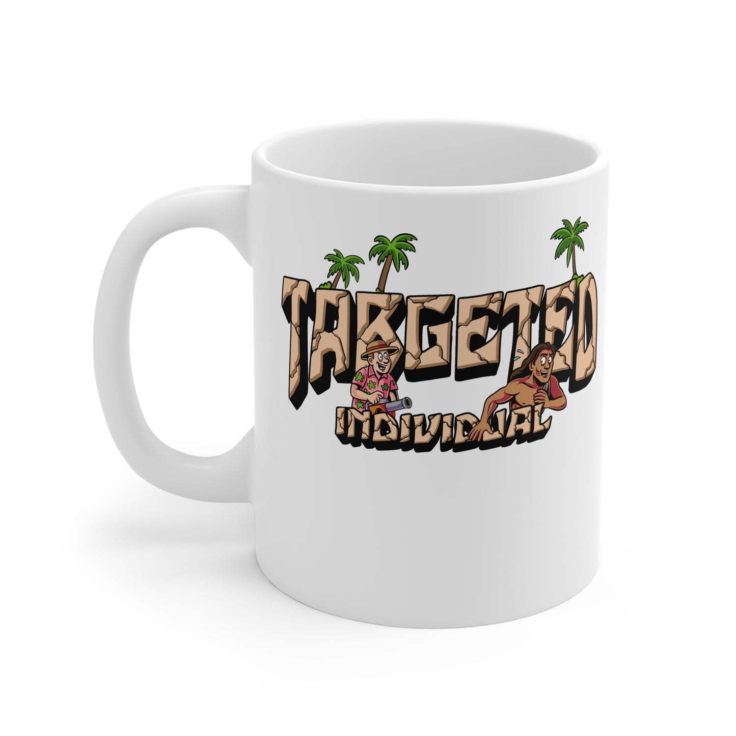 Mug - 'Targeted Individual' Retro Beach Graphic Coffee Mug!
