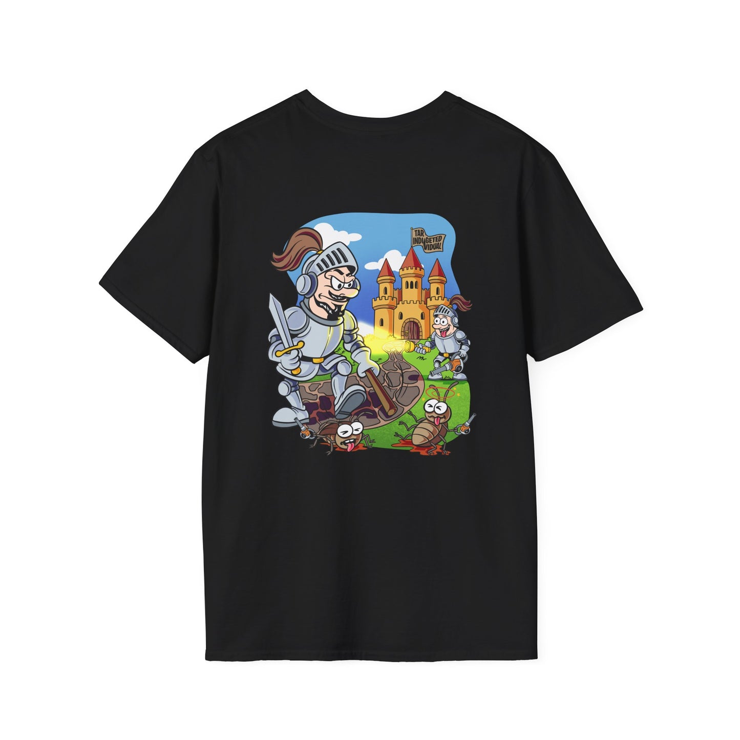 Medieval Worm Knight T-Shirt — Funny Castle Adventure Graphic Tee