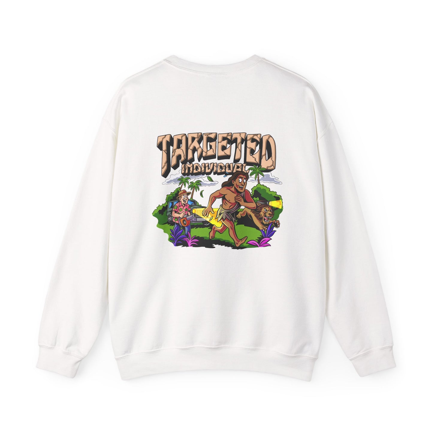 Targeted Hawaii Crewneck Sweatshirt — Vintage Island Surf Graphic