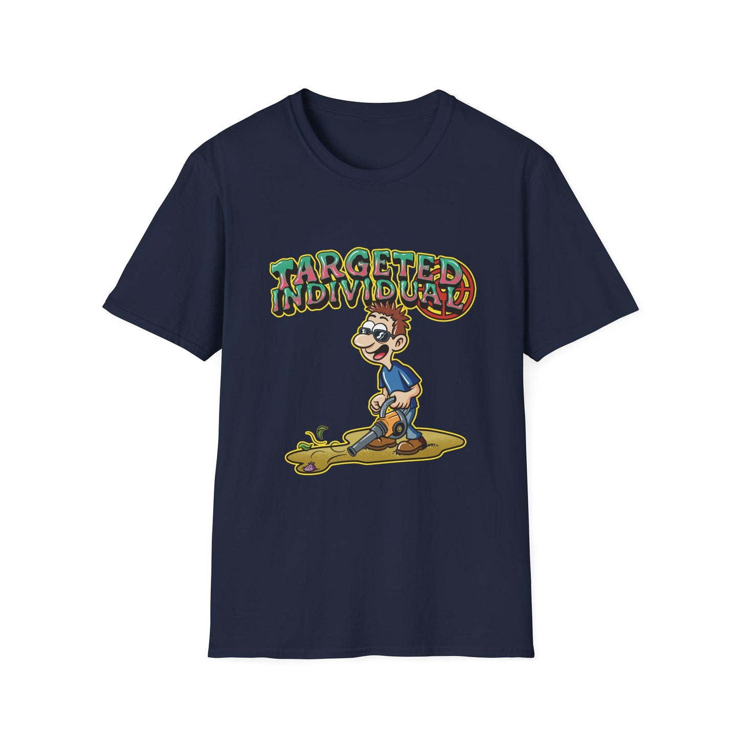 Targeted Individual T-Shirt — Surfer Cartoon Graphic Tee