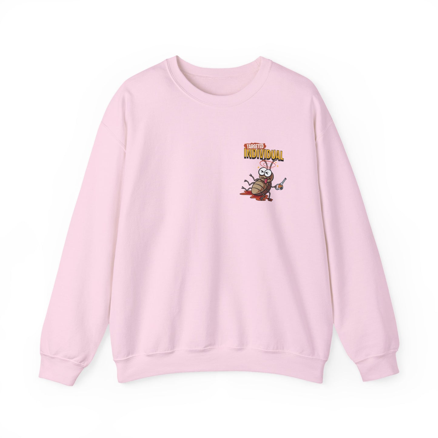 Knight vs Worms Crewneck Sweatshirt — Funny Medieval Cartoon Graphic