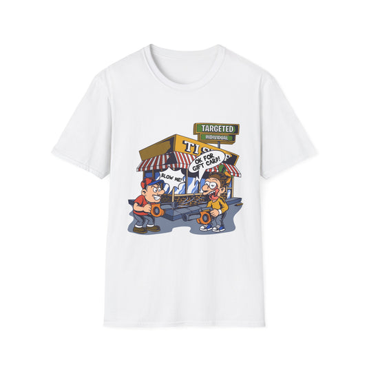 T-Shirt — Cartoon Target Practice Ice Cream Stand Design