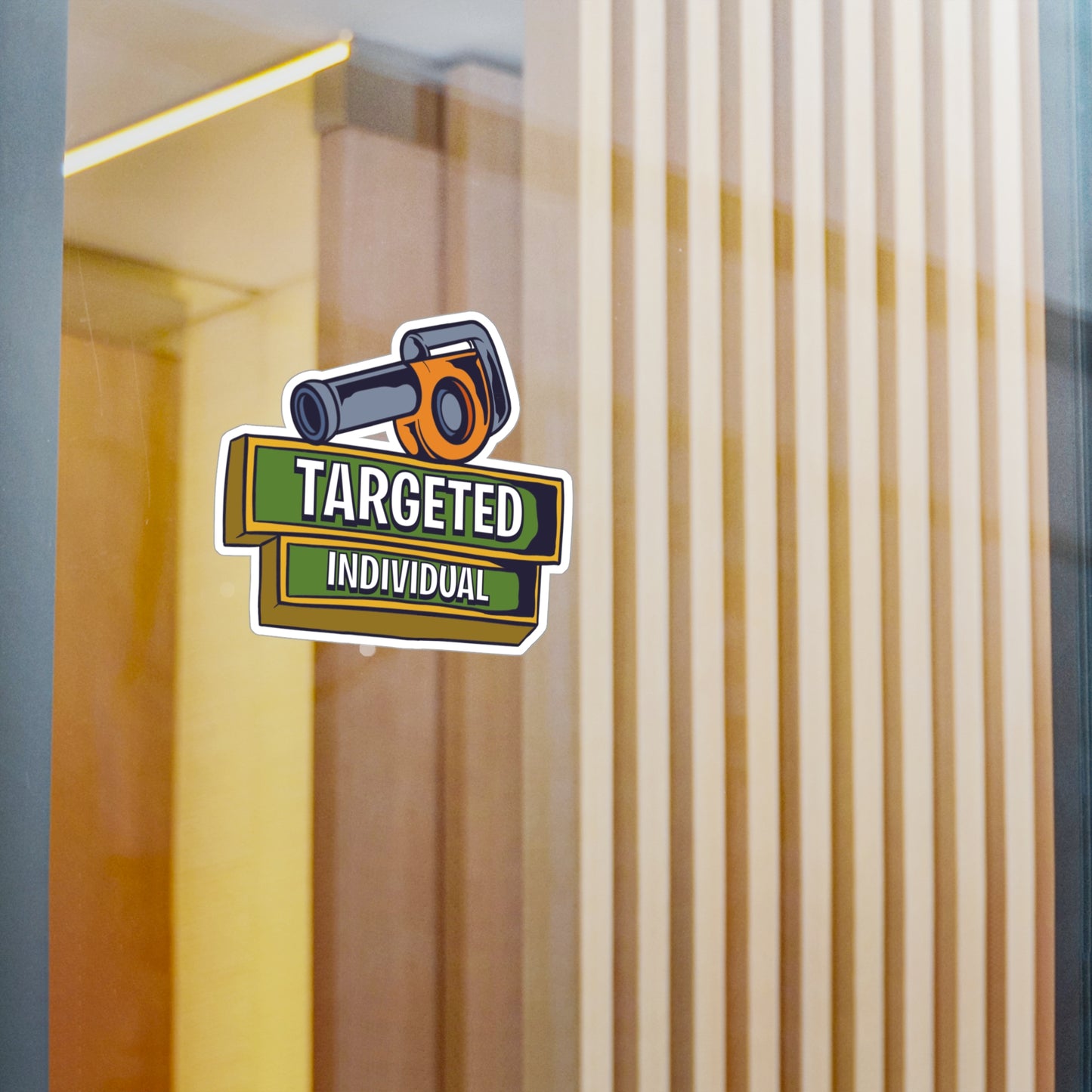 Targeted Individual Vinyl Sticker — Tactical Scope Kiss-Cut Decal