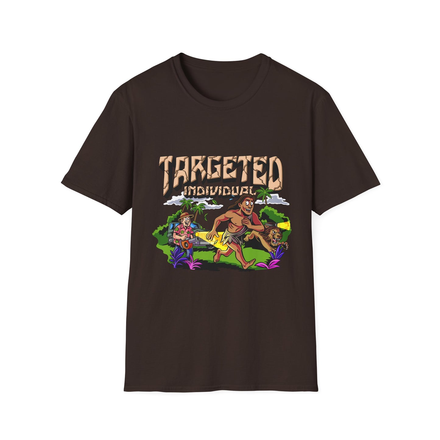 Targeted Individuals T-Shirt — Retro Island Hunt Graphic Tee