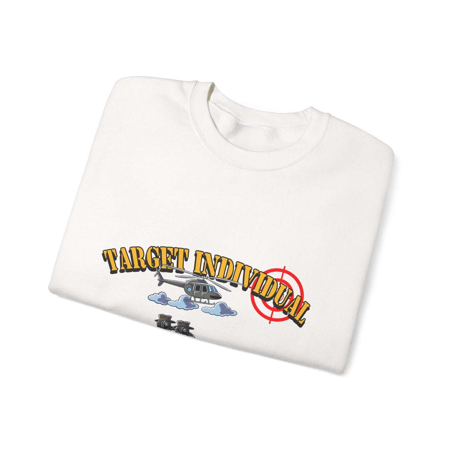 Crewneck Sweatshirt - Target Individual Graphic with Van, Helicopter & Bunnies