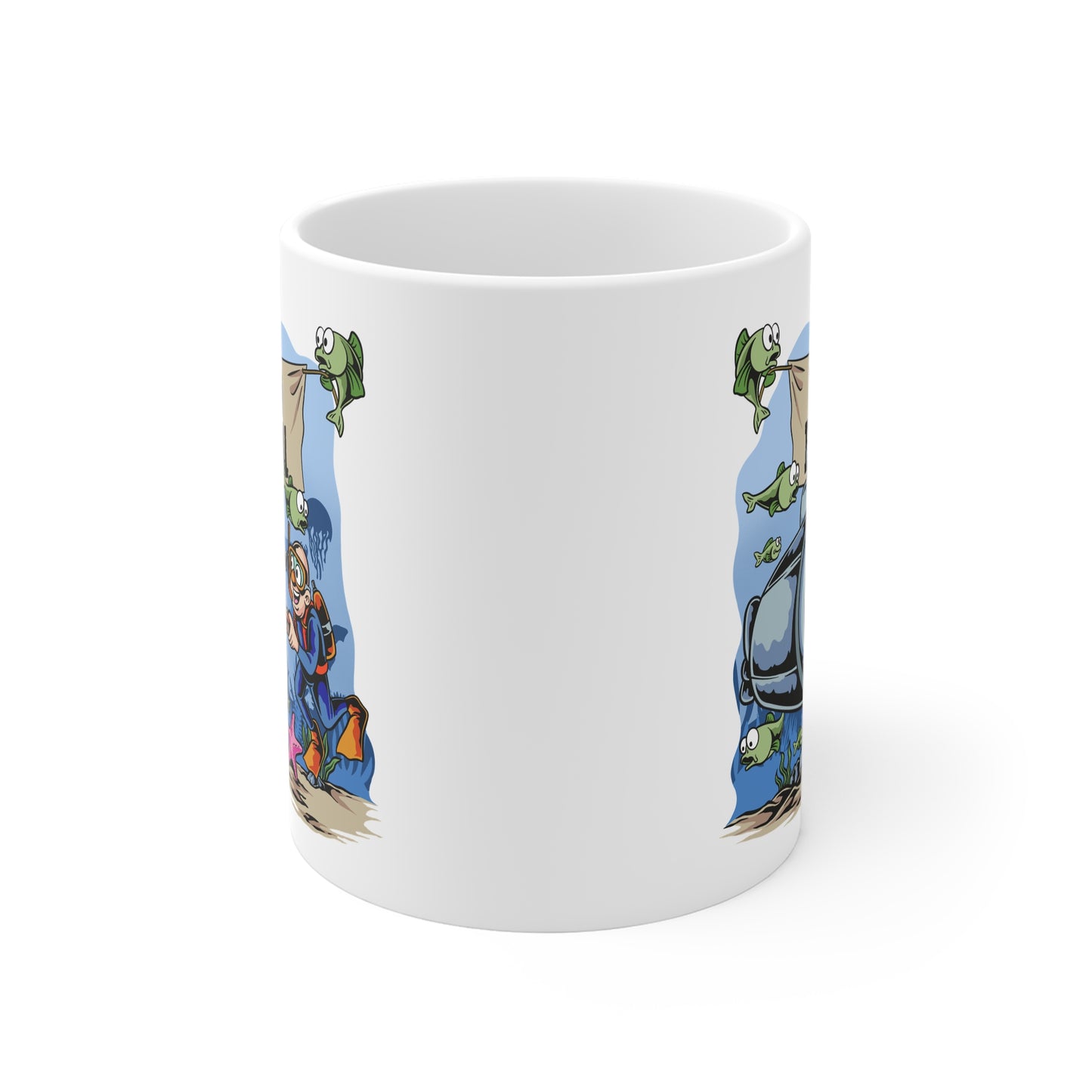 Mug — 'Targeted Individual' Underwater Diver Ceramic Coffee Mug