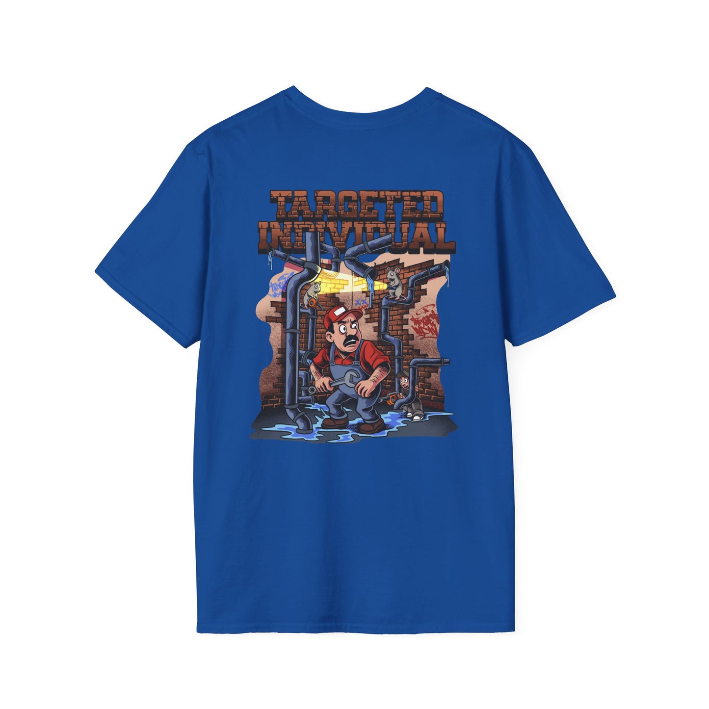 Plumber Retro Graphic T‑Shirt — "Tabotted Industrial" Back Artwork
