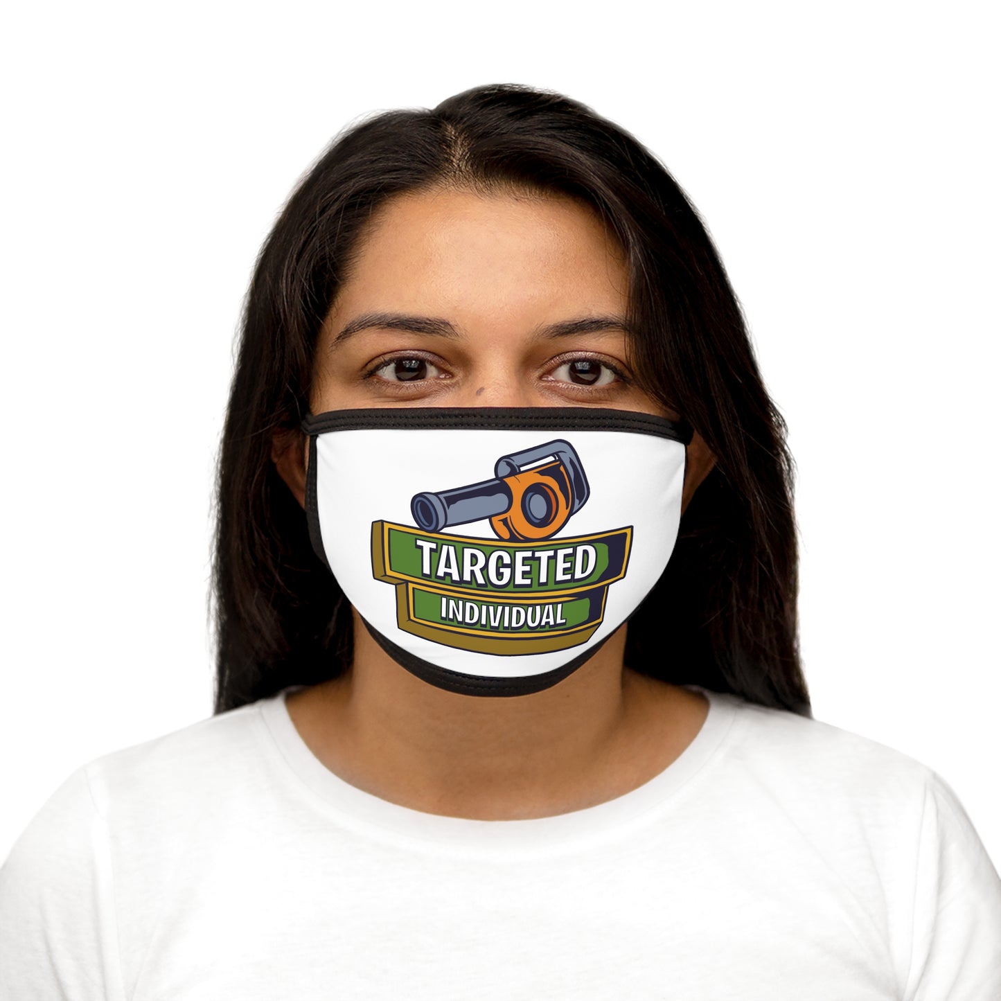 Targeted Individual Face Mask — Graphic Mixed-Fabric Protective Mask