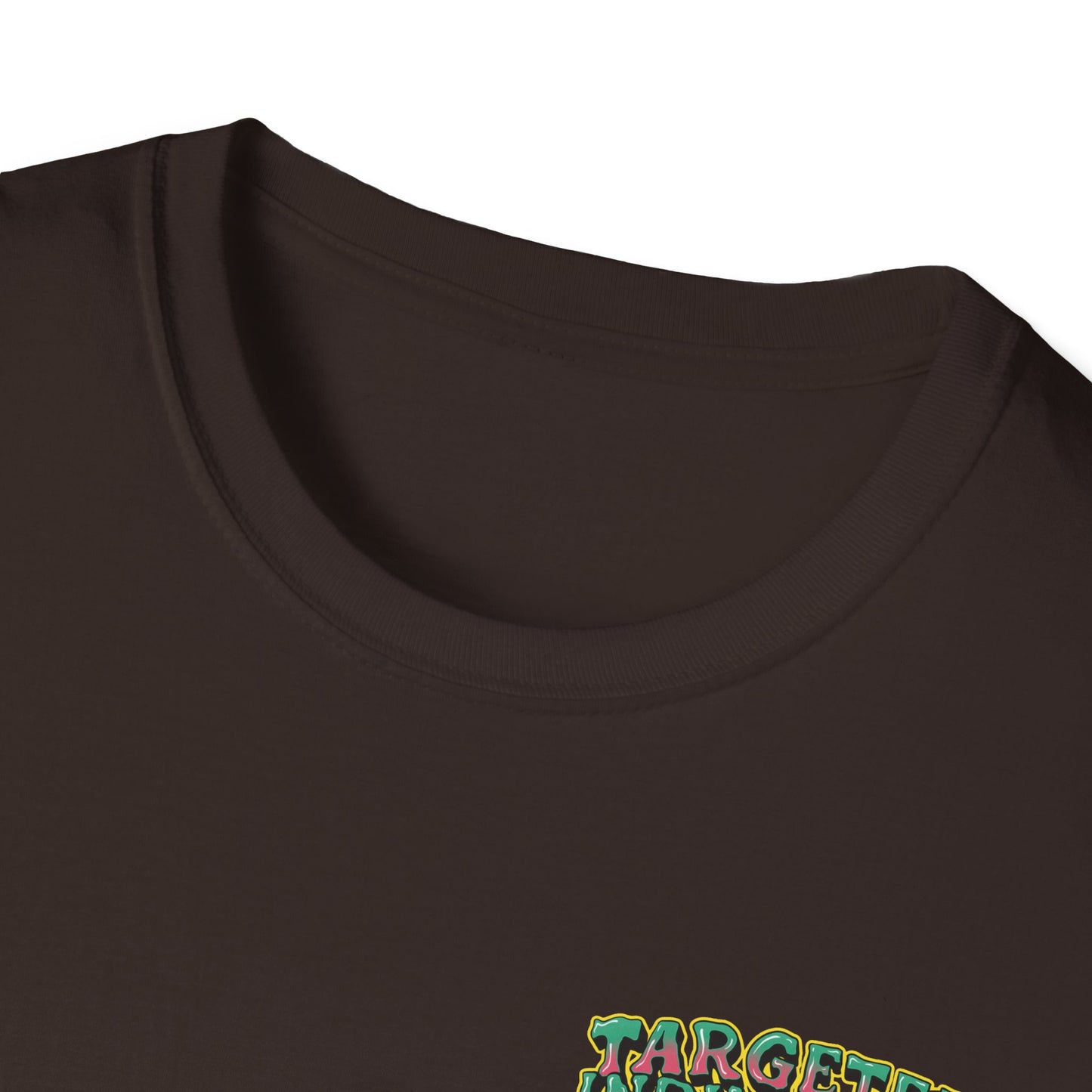 Targeted Individual Graphic T-Shirt — Retro Beach Protest Artwork
