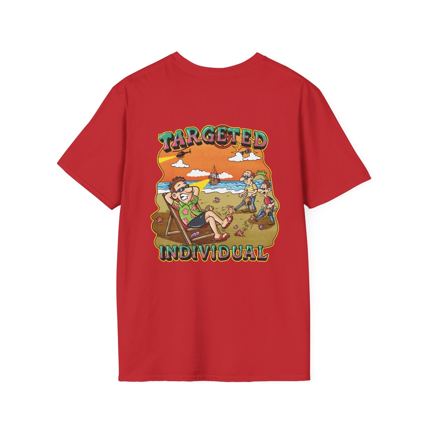 T-Shirt — "Targeted Individual" Retro Beach Graphic Tee