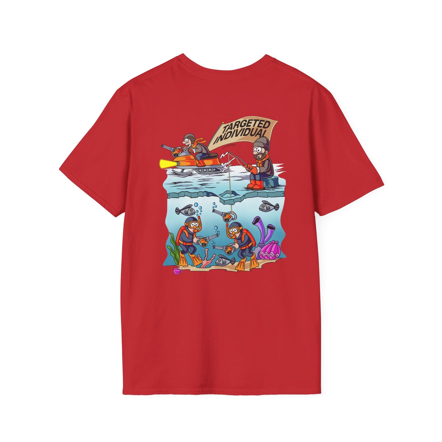 Fishing Cartoon T-Shirt — "Targeted Individual" Graphic Tee