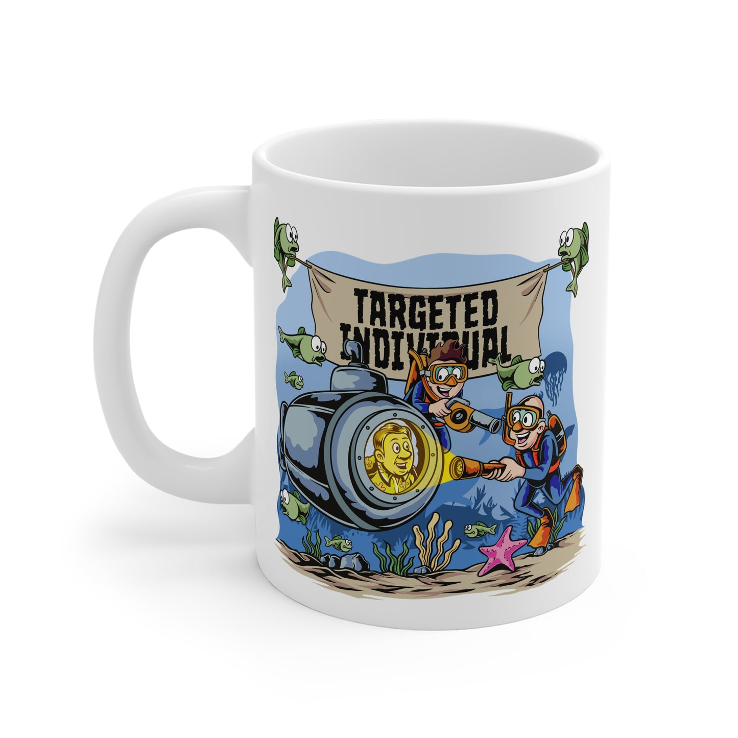 Mug — 'Targeted Individual' Underwater Diver Ceramic Coffee Mug