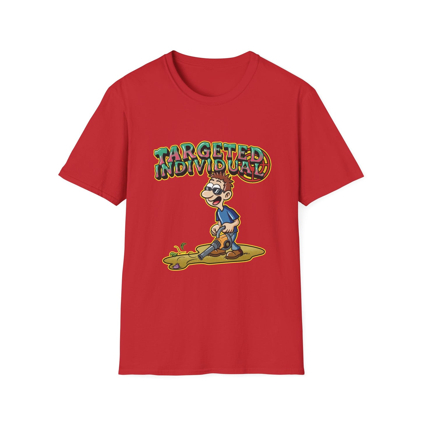 Targeted Individual T-Shirt — Surfer Cartoon Graphic Tee
