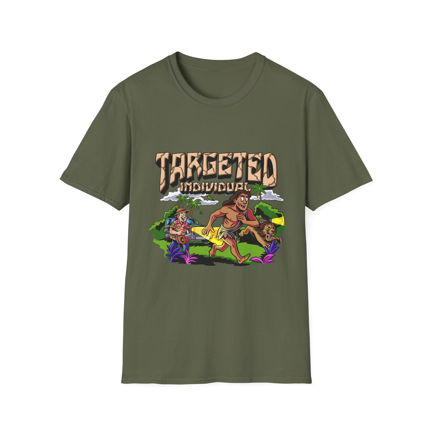 Targeted Individuals T-Shirt — Retro Island Hunt Graphic Tee