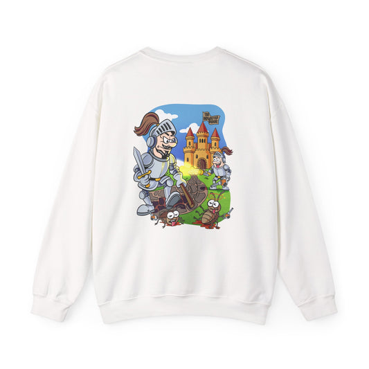 Knight Cartoon Sweatshirt – Cute Medieval Castle Adventure Crewneck