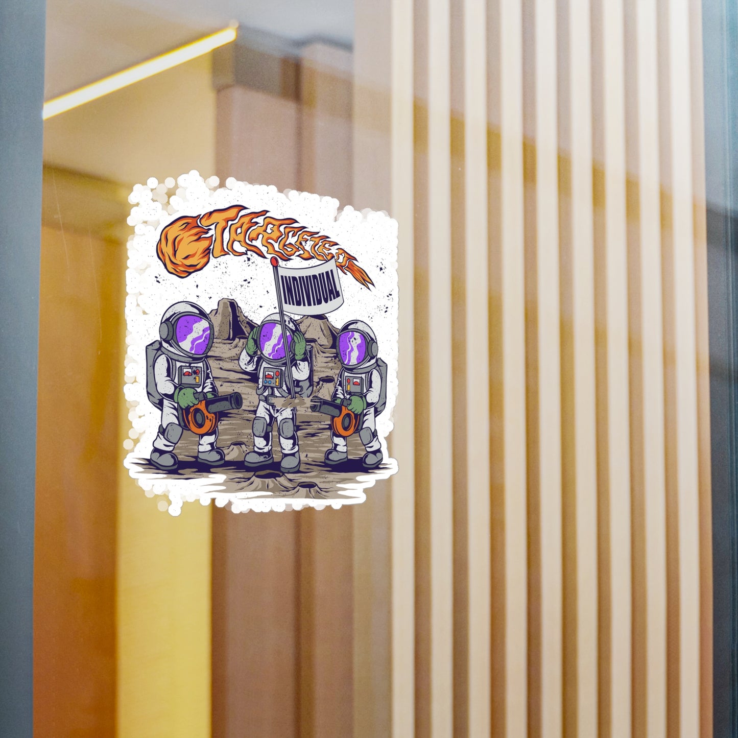 Astronaut Crew Vinyl Sticker — 'Together Individual' Kiss-Cut Decal
