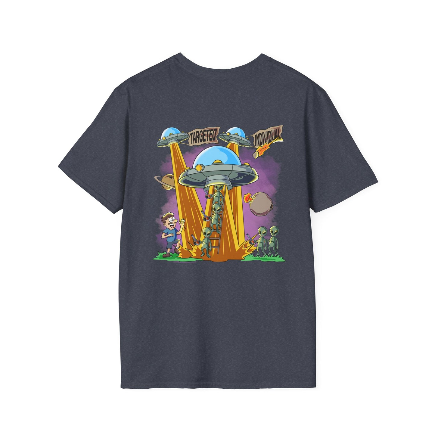 Alien Abduction Graphic T-Shirt — "Target Individual" Sci‑Fi UFO Tee