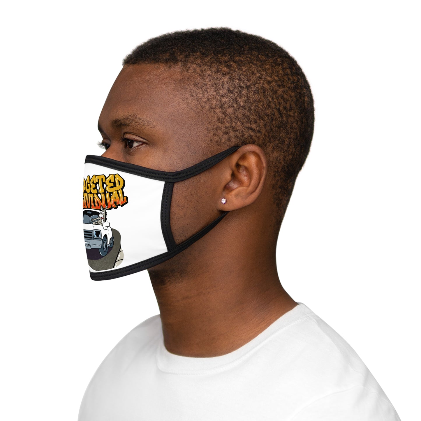 Face Mask — "Targeted Individual" Police Car Graphic