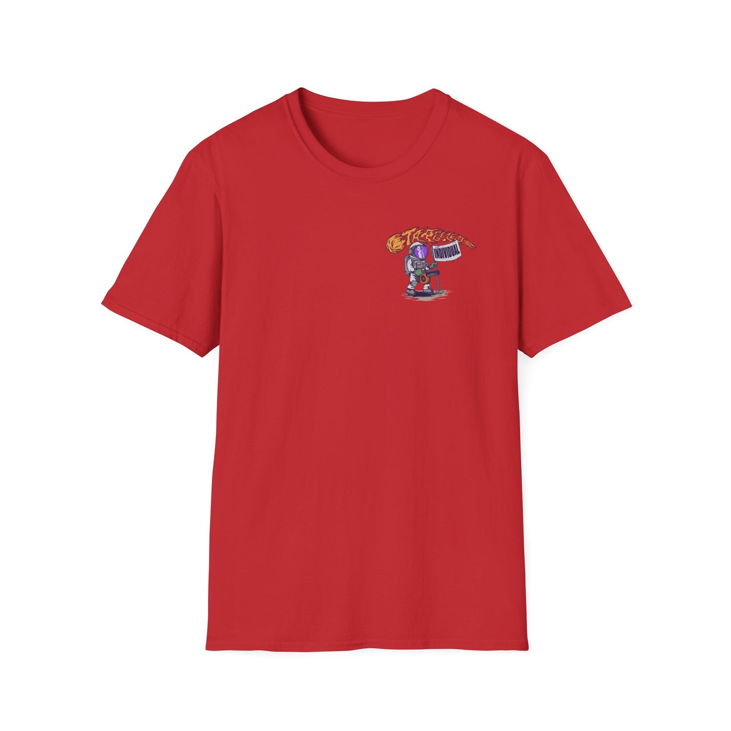 Space Protest T-Shirt — Cute Astronauts Holding Sign with Comet Graphic