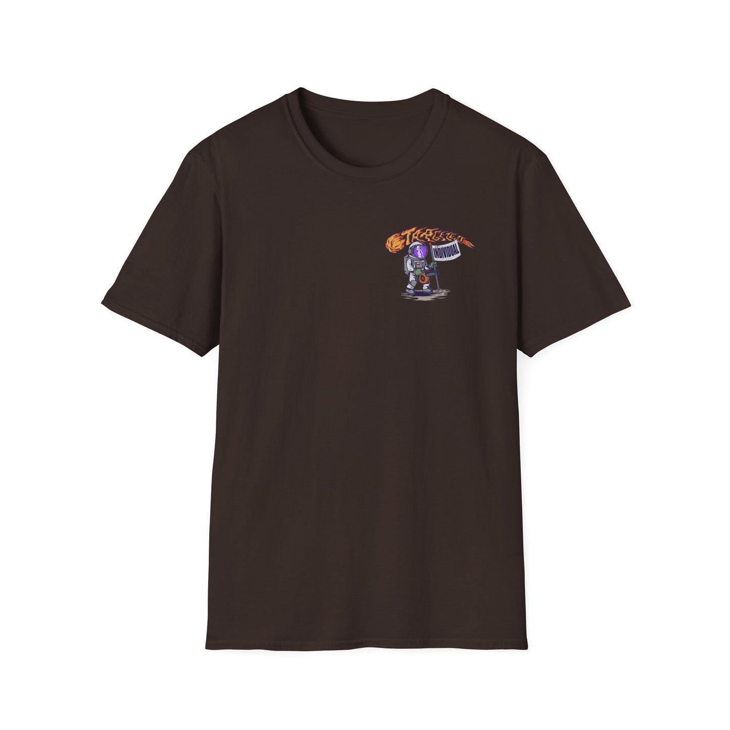 Space Protest T-Shirt — Cute Astronauts Holding Sign with Comet Graphic