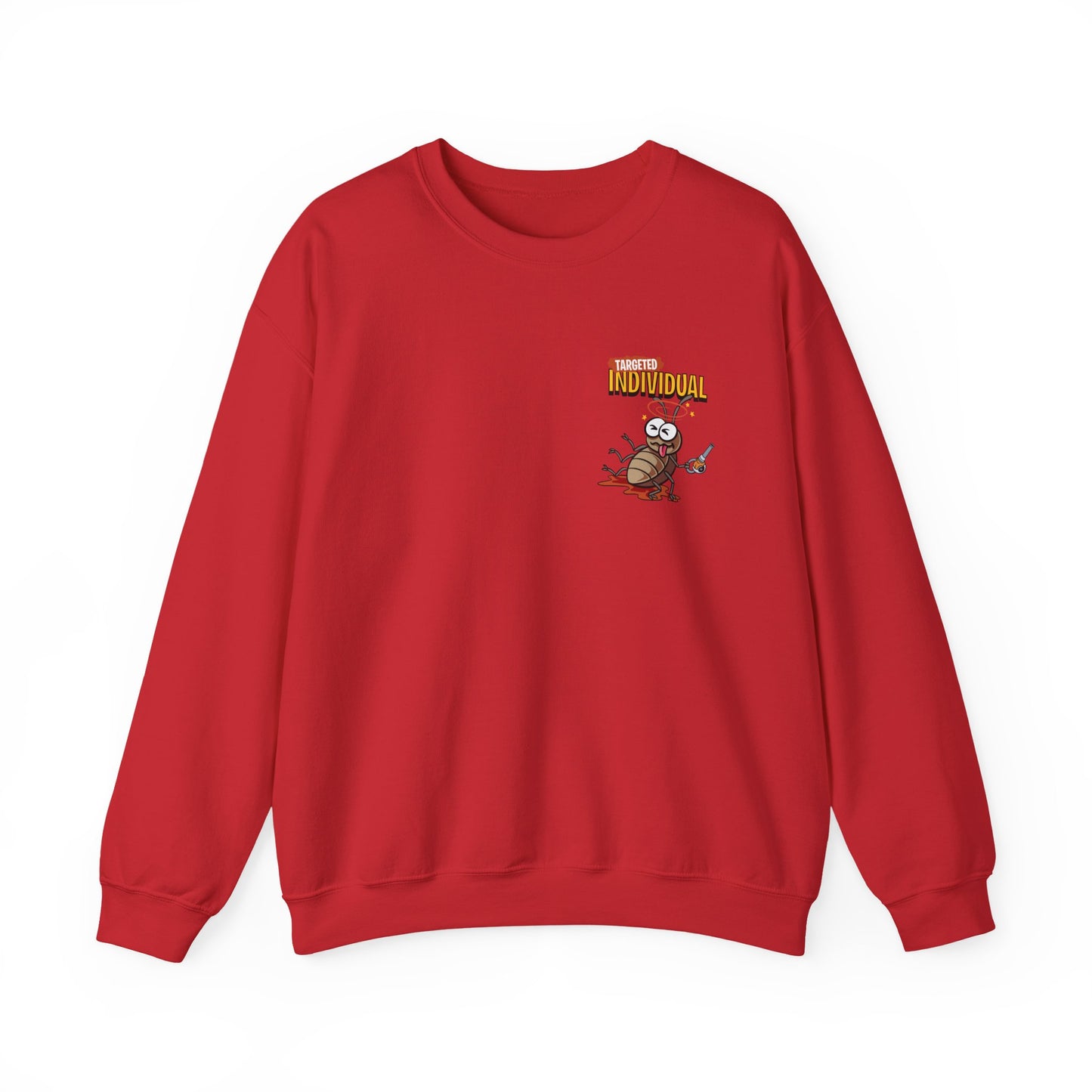 Knight vs Worms Crewneck Sweatshirt — Funny Medieval Cartoon Graphic