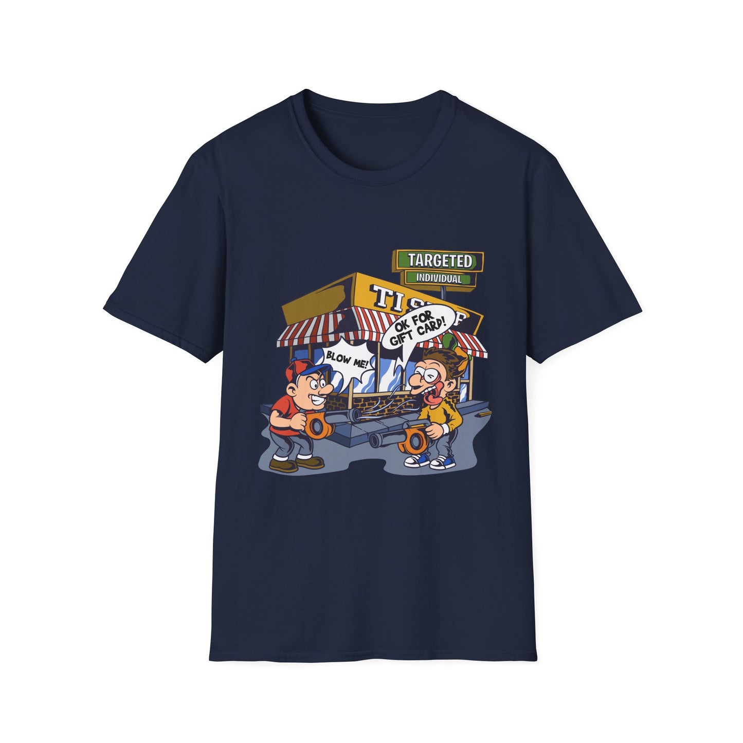 T-Shirt — Cartoon Target Practice Ice Cream Stand Design