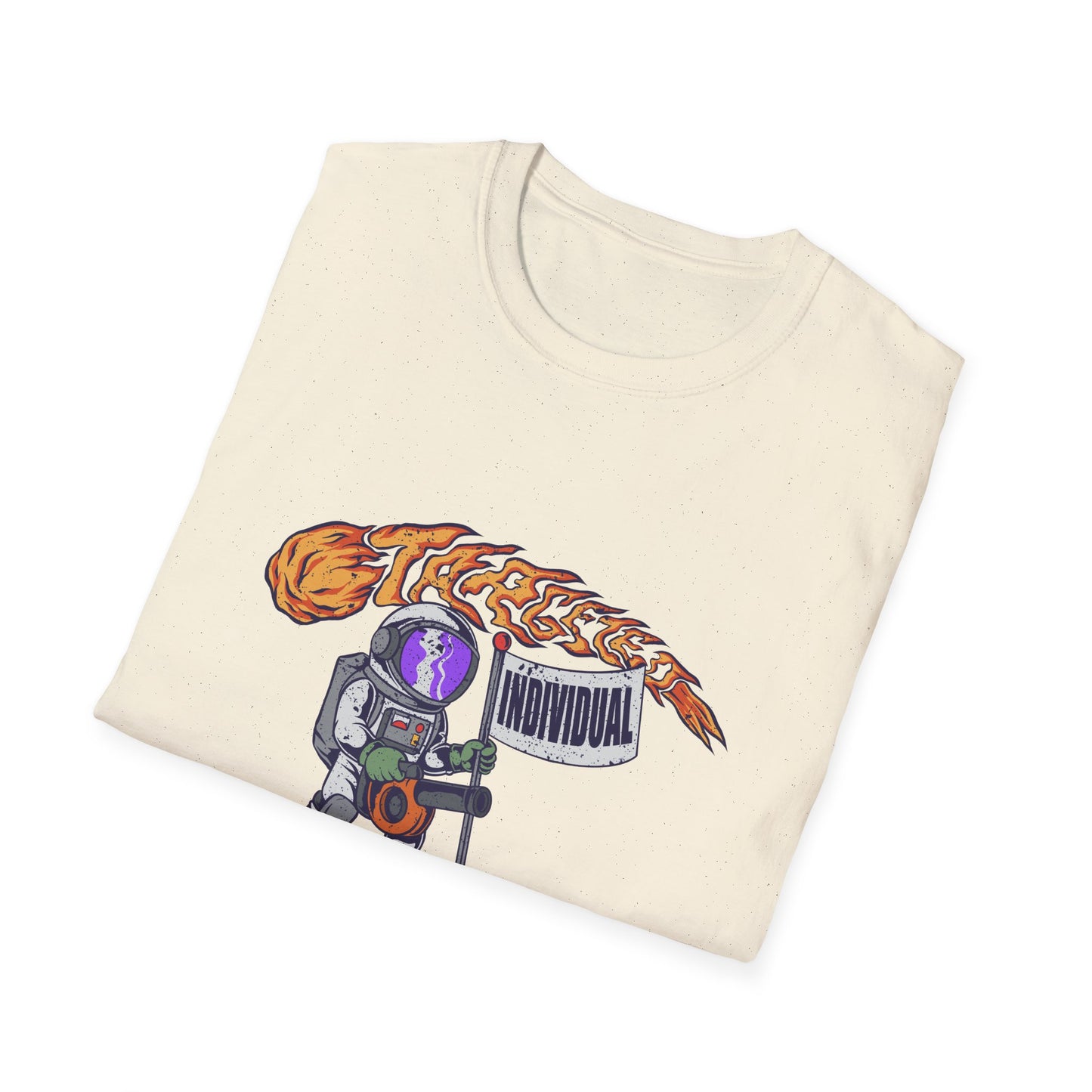 Astronaut Guitar T-Shirt — Retro Space Rock Design ("Takeoff")