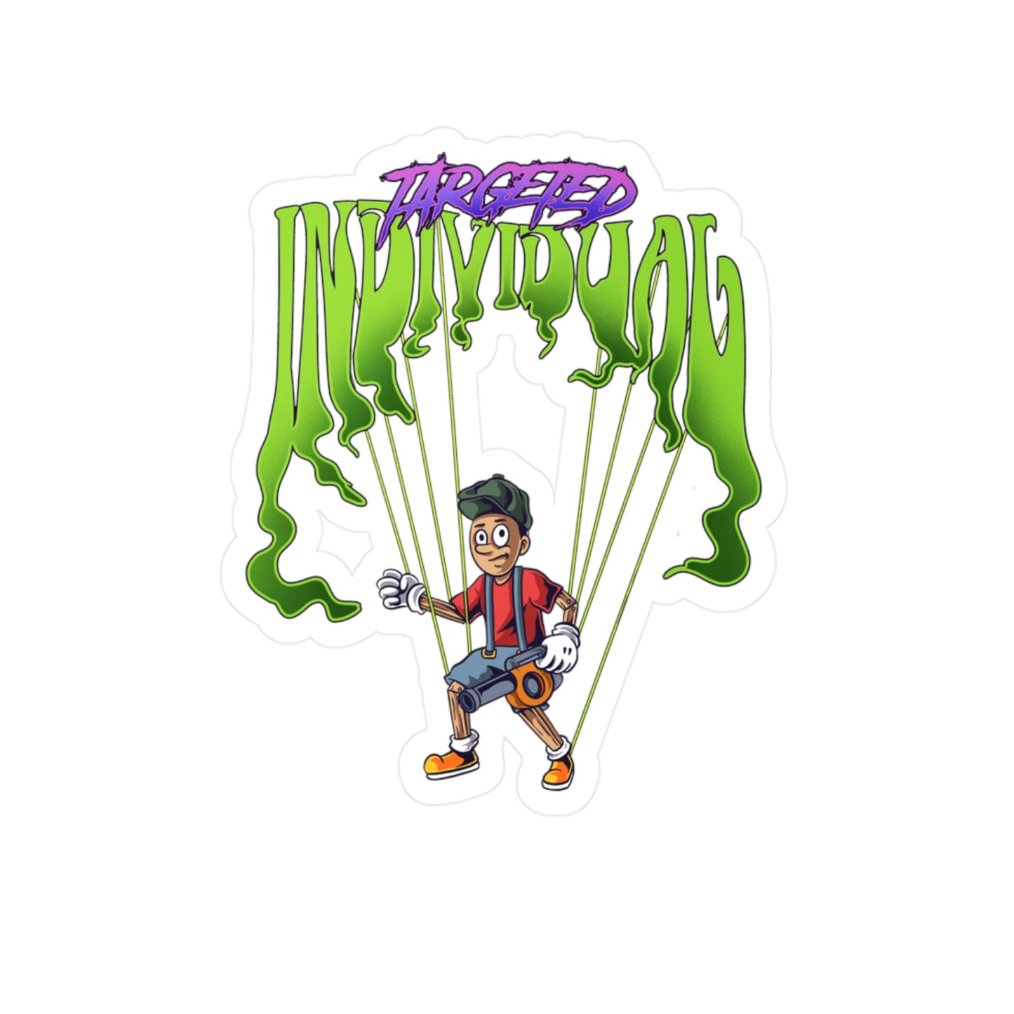 Targeted Individual Parachute Sticker – Kiss-Cut Vinyl Decal