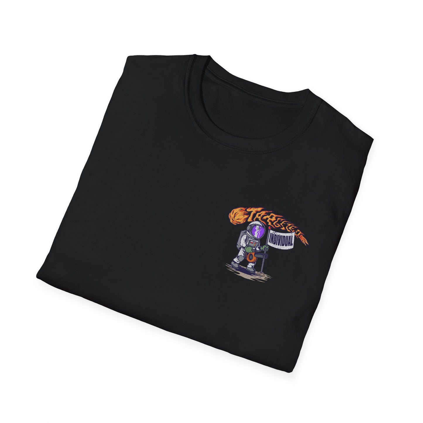 Space Protest T-Shirt — Cute Astronauts Holding Sign with Comet Graphic