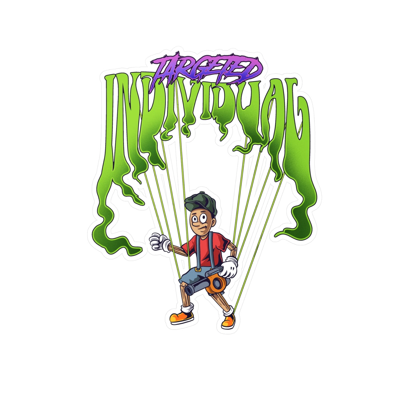 Targeted Individual Parachute Sticker – Kiss-Cut Vinyl Decal
