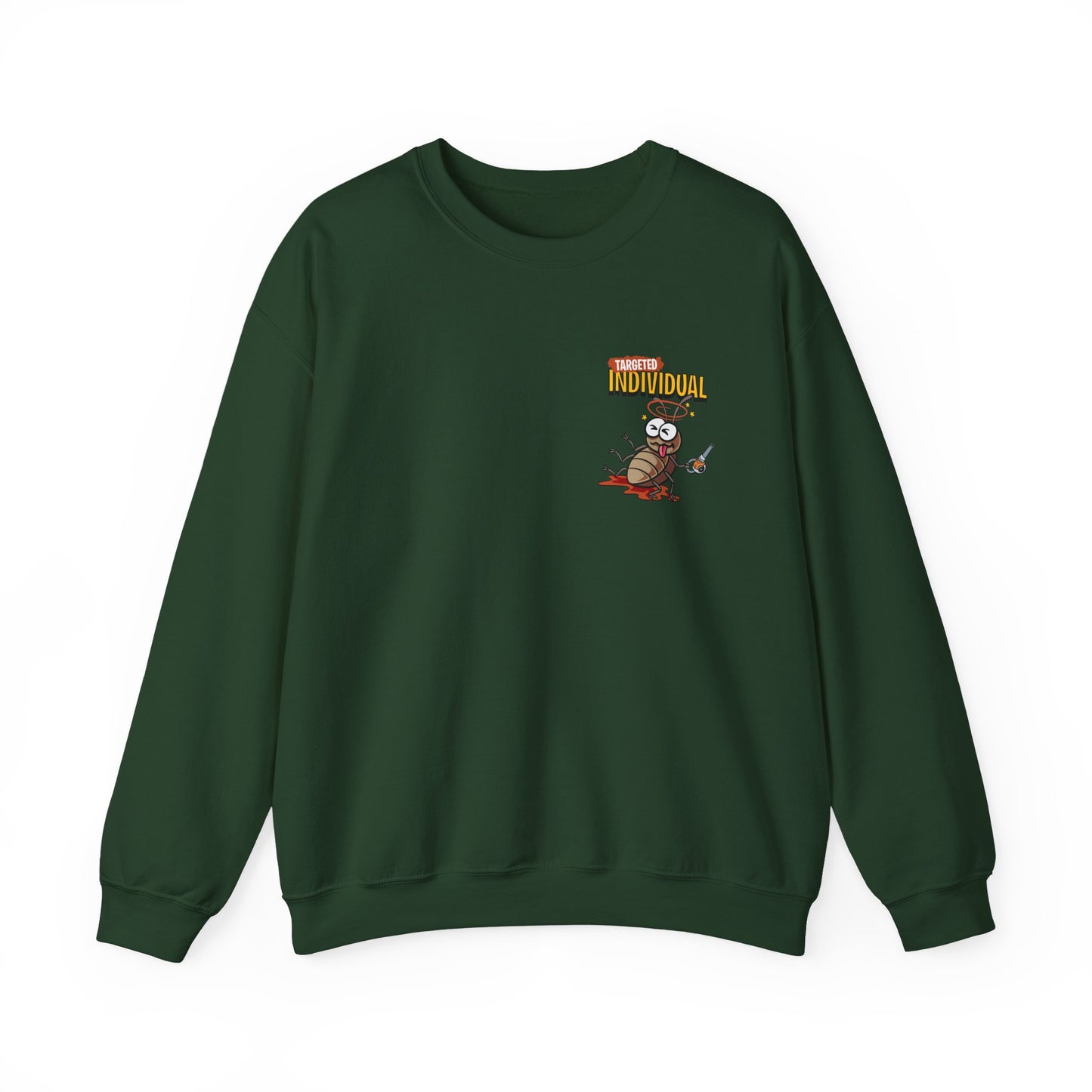 Knight vs Worms Crewneck Sweatshirt — Funny Medieval Cartoon Graphic