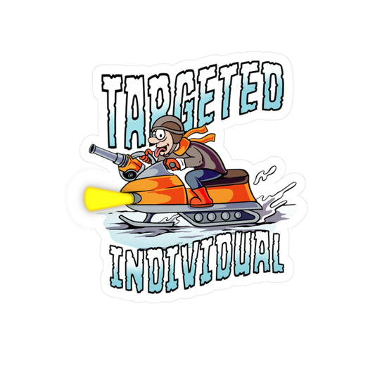 Targeted Individual Sticker — Retro Tank Pilot Kiss-Cut Vinyl Decal