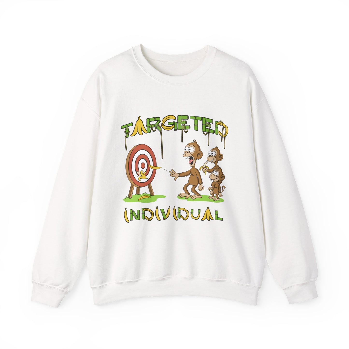 Targeted Individual Crewneck Sweatshirt — Funny Monkey Target Graphic