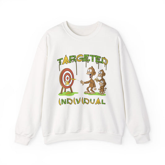 Targeted Individual Crewneck Sweatshirt — Funny Monkey Target Graphic