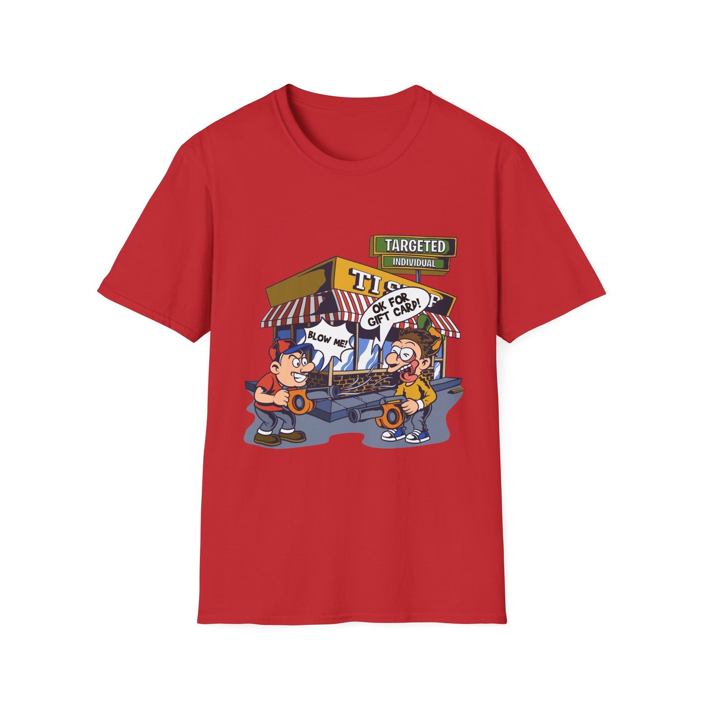 T-Shirt — Cartoon Target Practice Ice Cream Stand Design