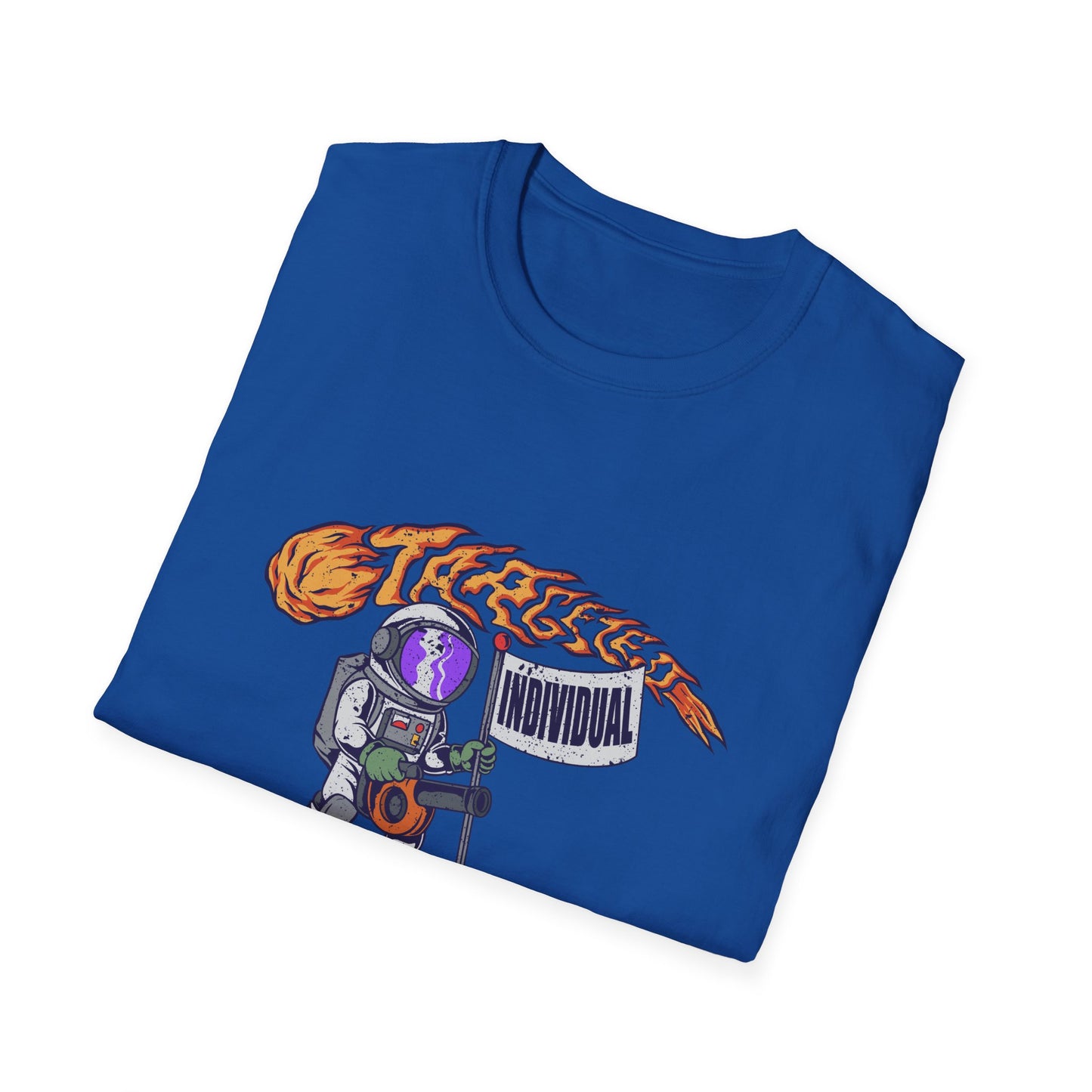 Astronaut Guitar T-Shirt — Retro Space Rock Design ("Takeoff")
