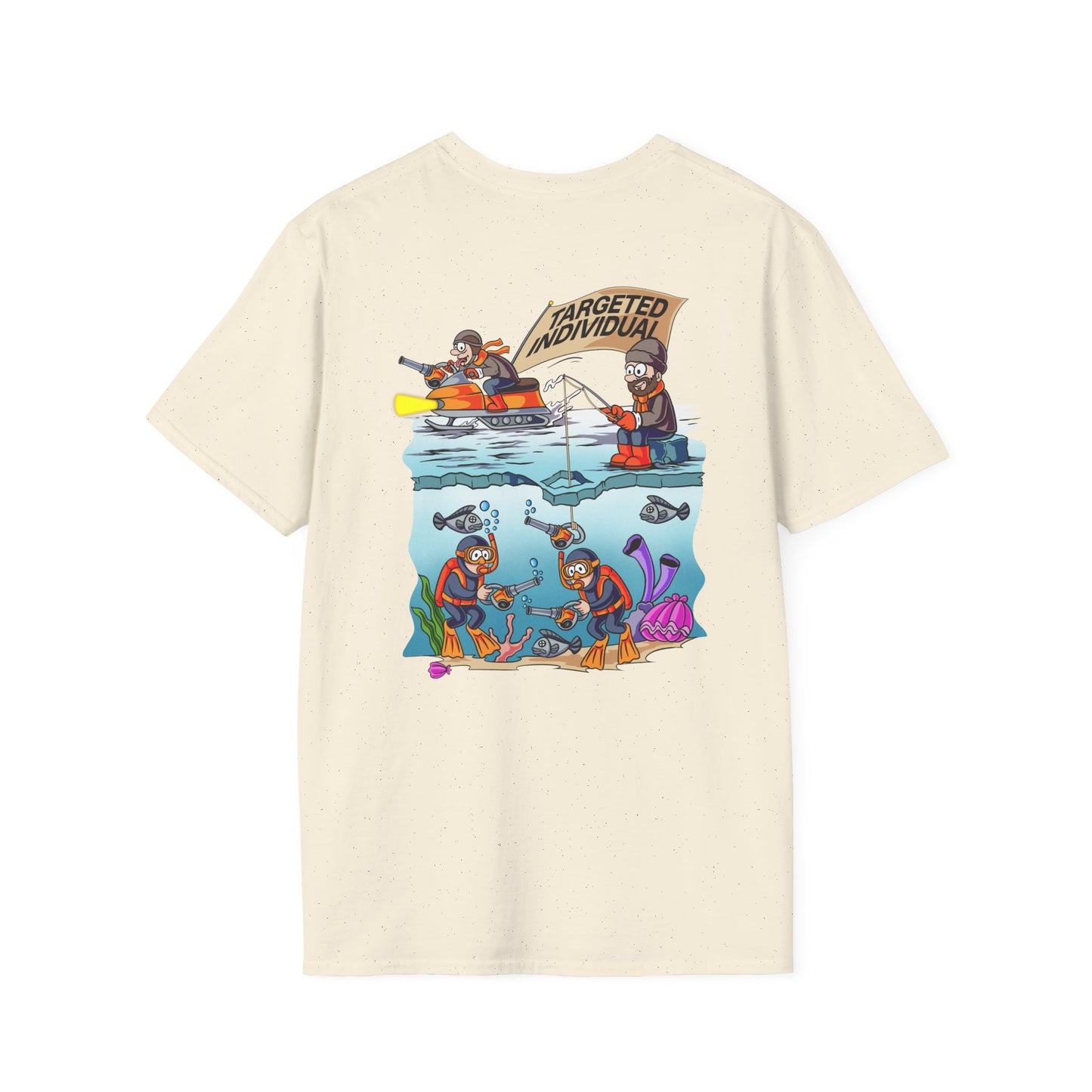 Fishing Cartoon T-Shirt — "Targeted Individual" Graphic Tee