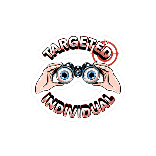 Targeted Individual Binoculars Vinyl Sticker — Kiss-Cut Decal for Laptops, Water Bottles & Windows