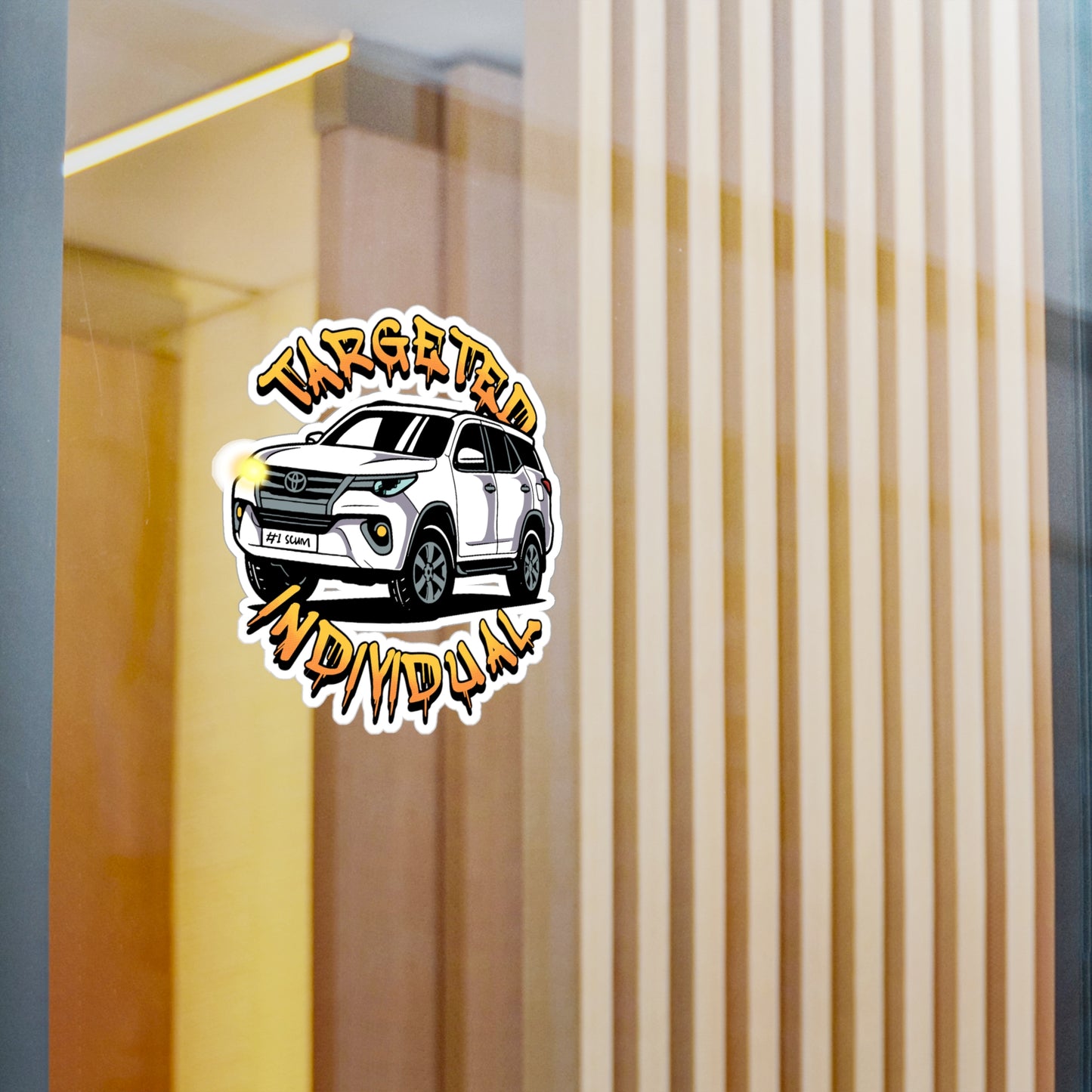 Targeted Individual SUV Vinyl Sticker — Kiss-Cut Car Decal