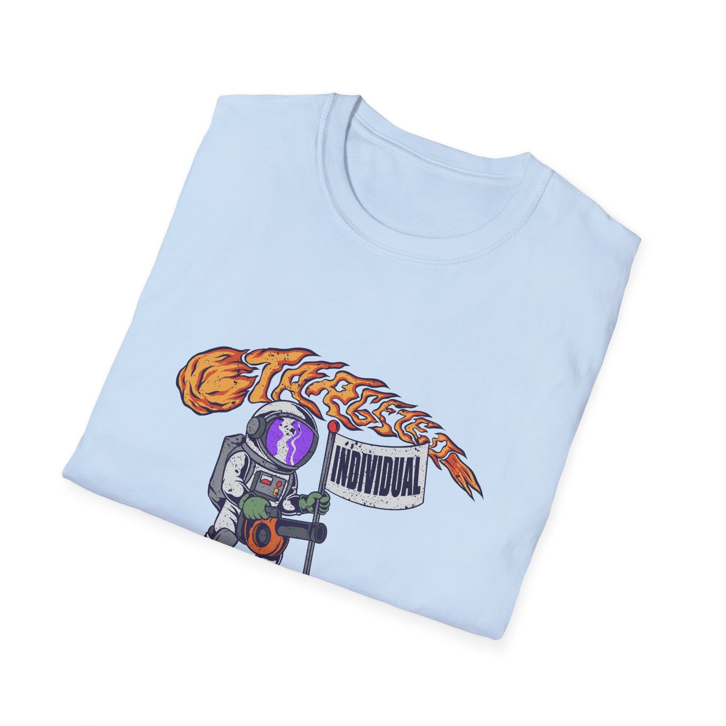 Astronaut Guitar T-Shirt — Retro Space Rock Design ("Takeoff")