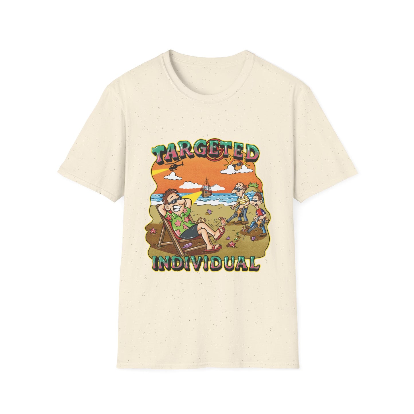 Targeted Individual T-Shirt — Retro Beach Conspiracy Graphic Tee