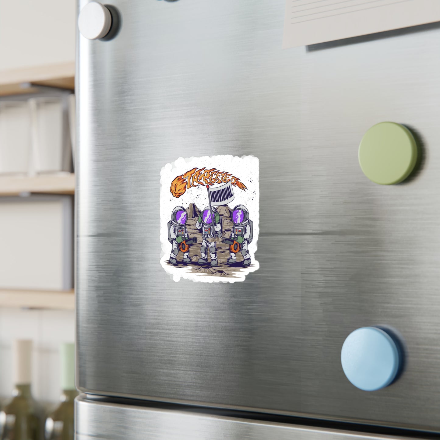 Astronaut Crew Vinyl Sticker — 'Together Individual' Kiss-Cut Decal