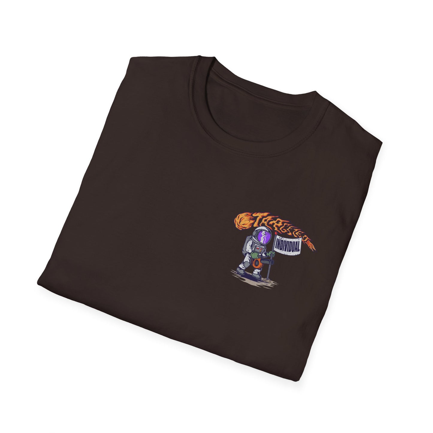 Space Protest T-Shirt — Cute Astronauts Holding Sign with Comet Graphic